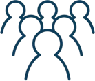Icon for client entities, with 6 user profiles